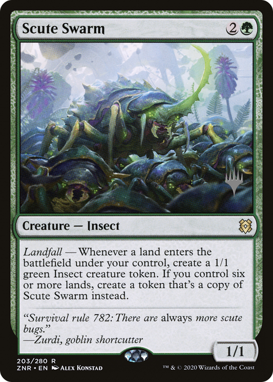 Scute Swarm (PPZNR-203P) - Zendikar Rising Promos