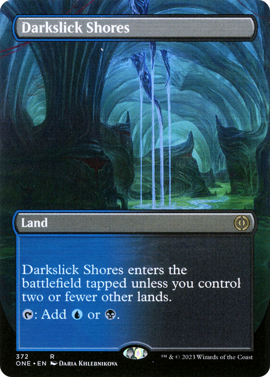 Darkslick Shores (ONE-372) - Phyrexia: All Will Be One (Borderless) Foil