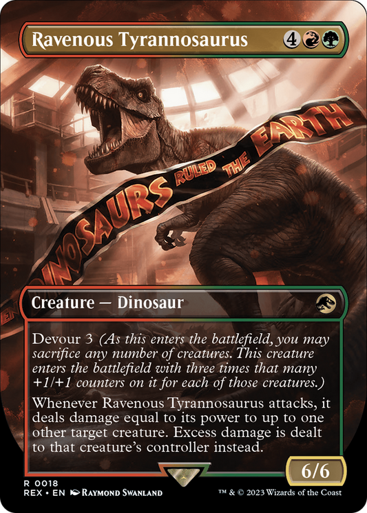 Ravenous Tyrannosaurus (REX-018) - Jurassic World Collection (Borderless) Foil