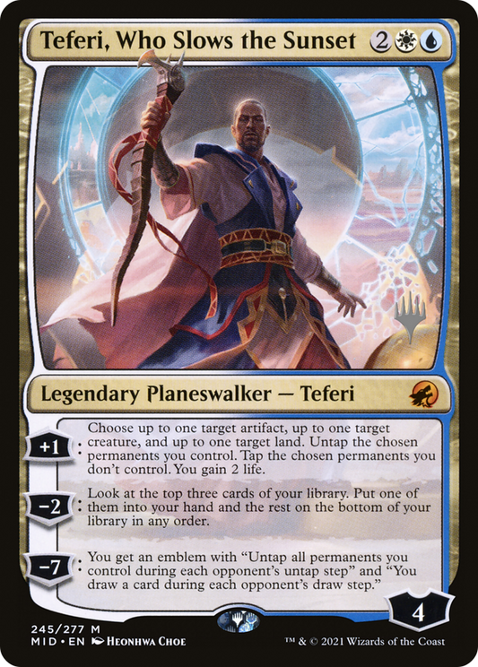 Teferi, Who Slows the Sunset (PPMID-245P) - Innistrad: Midnight Hunt Promos