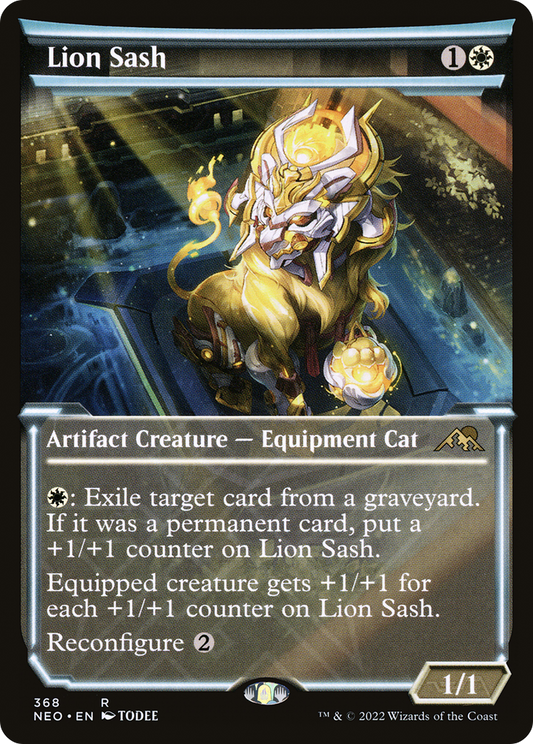 Lion Sash (NEO-368) - Kamigawa: Neon Dynasty: (Showcase) Foil