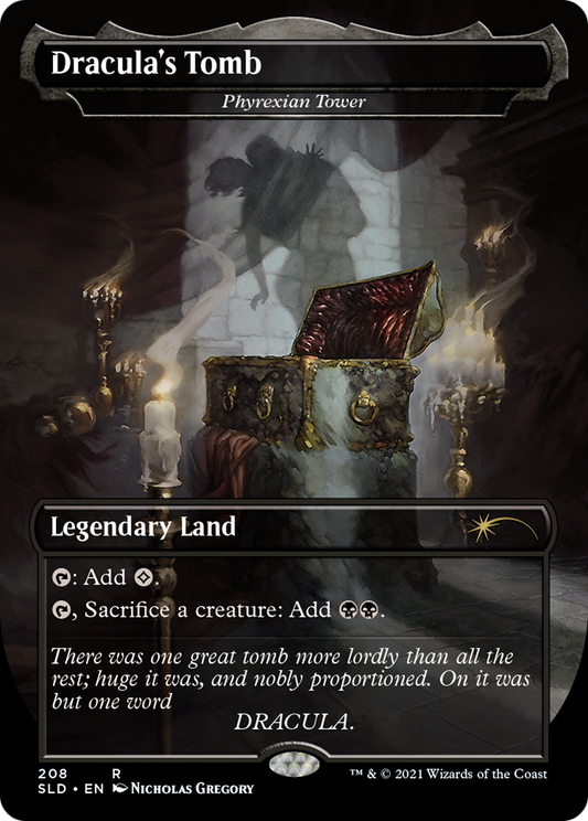 Phyrexian Tower (SLD-208) - Secret Lair Drop / Dracula's Tomb (Borderless) Foil