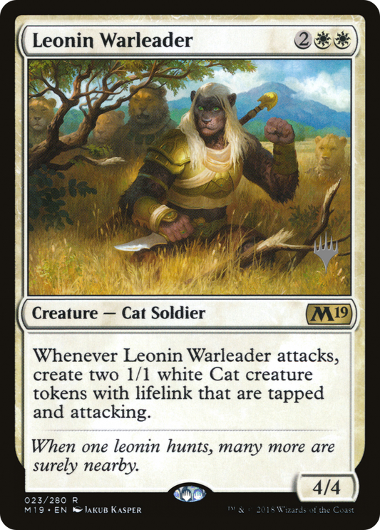 Leonin Warleader (PPM20-023) - Core Set 2019 Promos Foil
