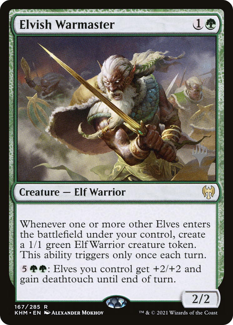 Elvish Warmaster (PPKHM-167P) - Kaldheim Promos Foil