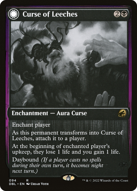 Curse of Leeches // Leeching Lurker (DBL-094) - Innistrad: Double Feature: (Double Faced Transform) Foil