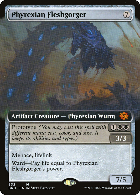 Phyrexian Fleshgorger (BRO-332) - The Brothers' War: (Extended Art)