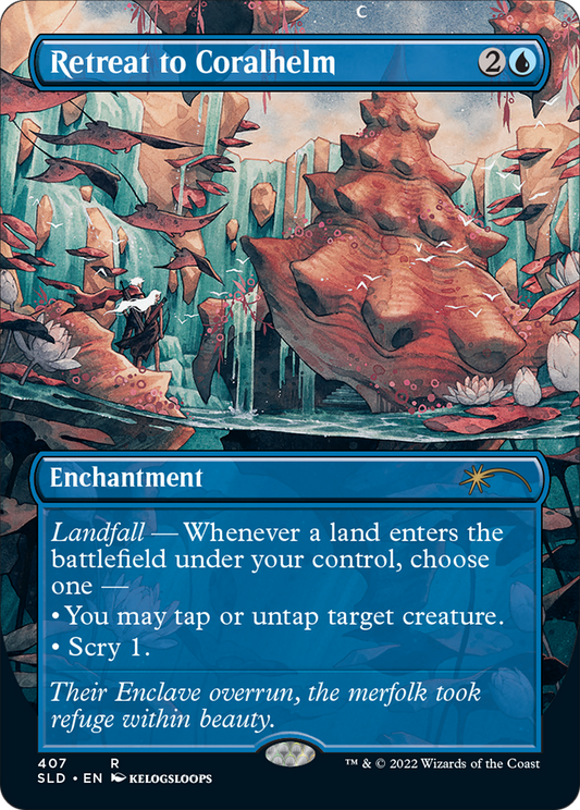 Retreat to Coralhelm (SLD-407) - Secret Lair Drop (Borderless) Foil