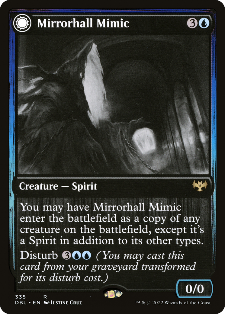 Mirrorhall Mimic // Ghastly Mimicry (DBL-335) - Innistrad: Double Feature: (Double Faced Transform) Foil