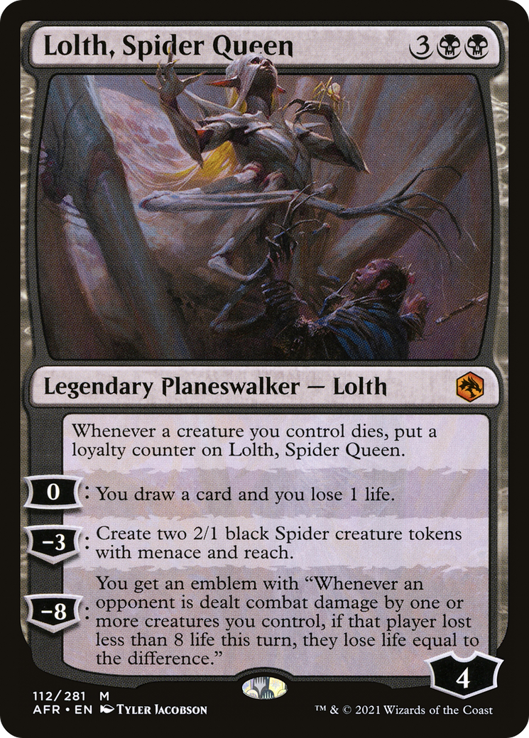 Lolth, Spider Queen (AFR-112) - Adventures in the Forgotten Realms Foil