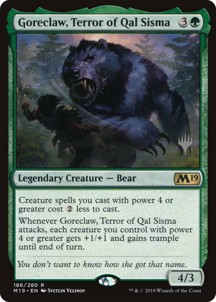 Goreclaw, Terror of Qal Sisma (PPM20-186) - Core Set 2019 Promos