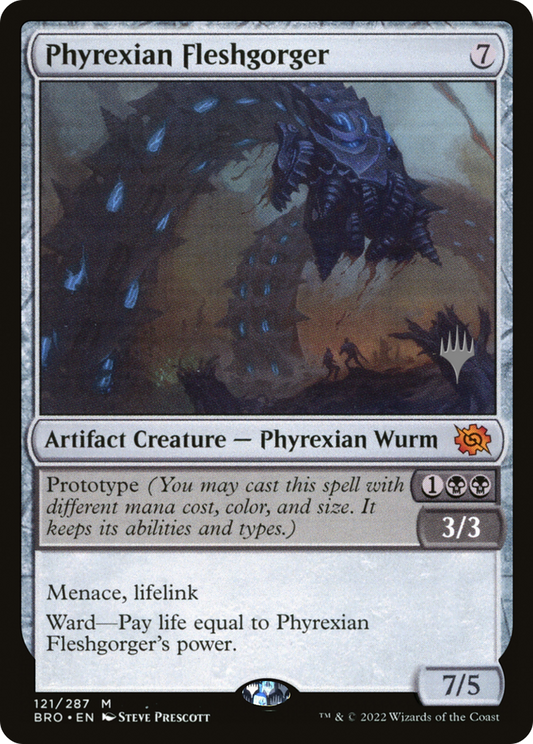 Phyrexian Fleshgorger (PPBRO-121) - The Brothers' War Promos Foil