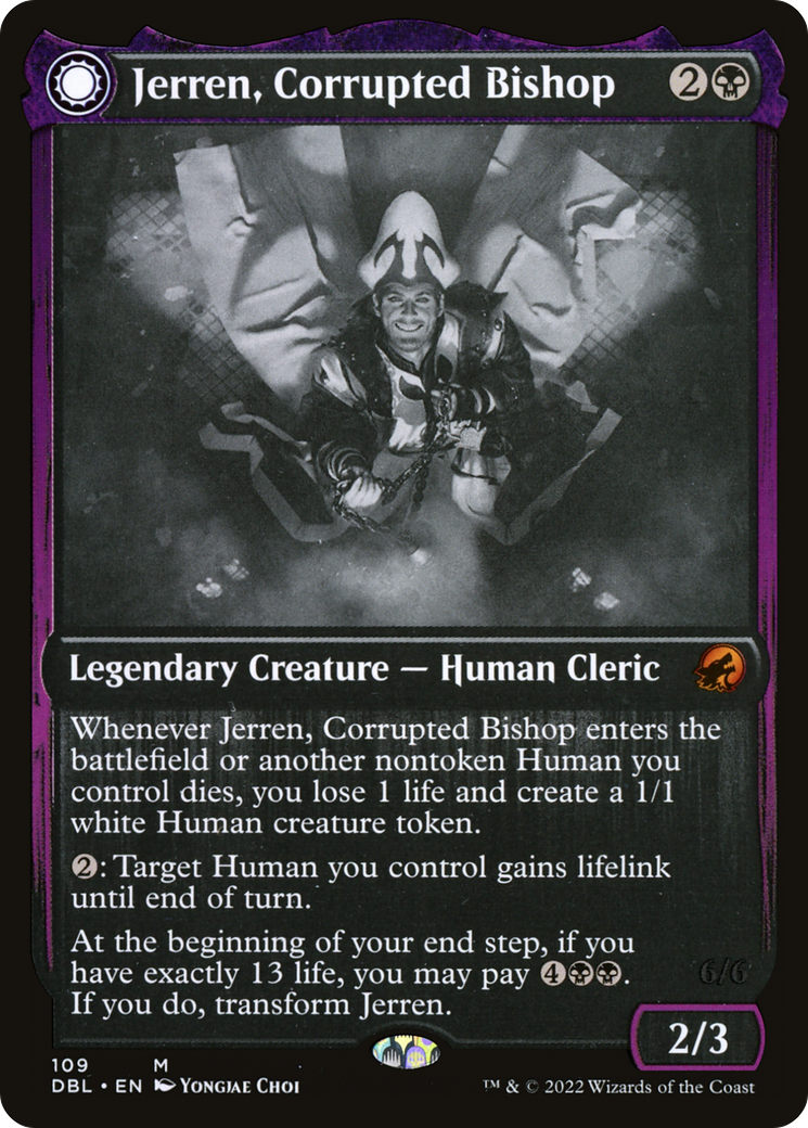 Jerren, Corrupted Bishop // Ormendahl, the Corrupter (DBL-109) - Innistrad: Double Feature: (Double Faced Transform) Foil