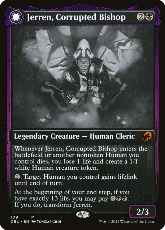 Jerren, Corrupted Bishop // Ormendahl, the Corrupter (DBL-109) - Innistrad: Double Feature: (Double Faced Transform) Foil