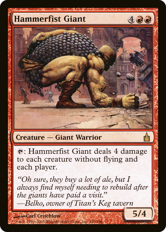 Hammerfist Giant (RAV-130) - Ravnica: City of Guilds Foil