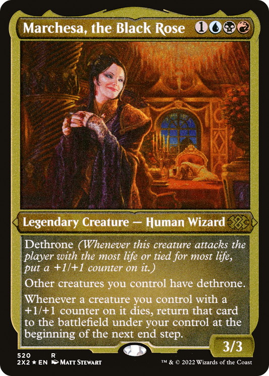Marchesa, the Black Rose (2X2-520) - Double Masters 2022 Foil