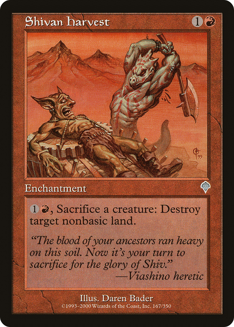 Shivan Harvest (INV-167) - Invasion Foil