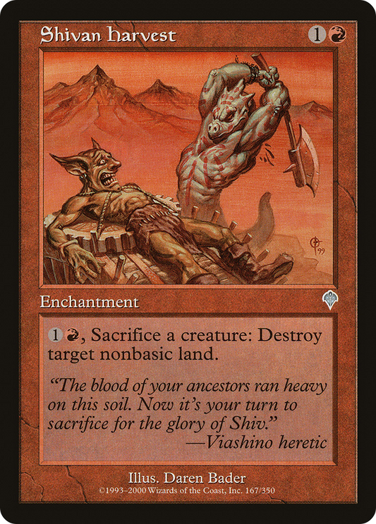 Shivan Harvest (INV-167) - Invasion Foil
