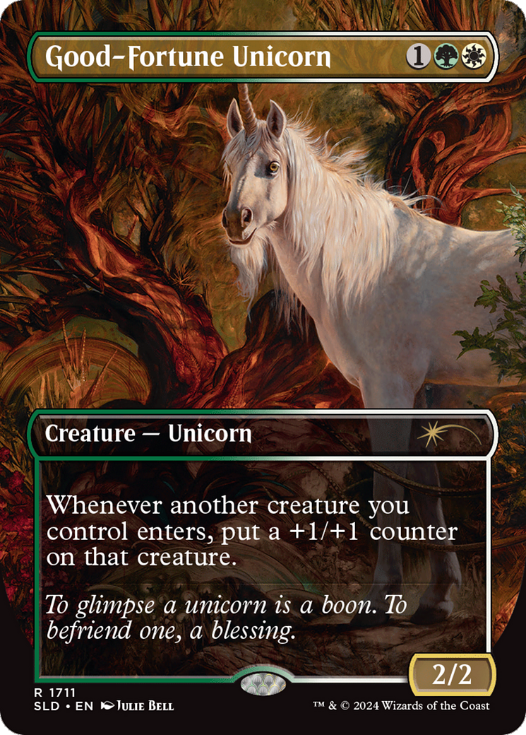 Good-Fortune Unicorn (SLD-1711) - Secret Lair Drop (Borderless) Foil