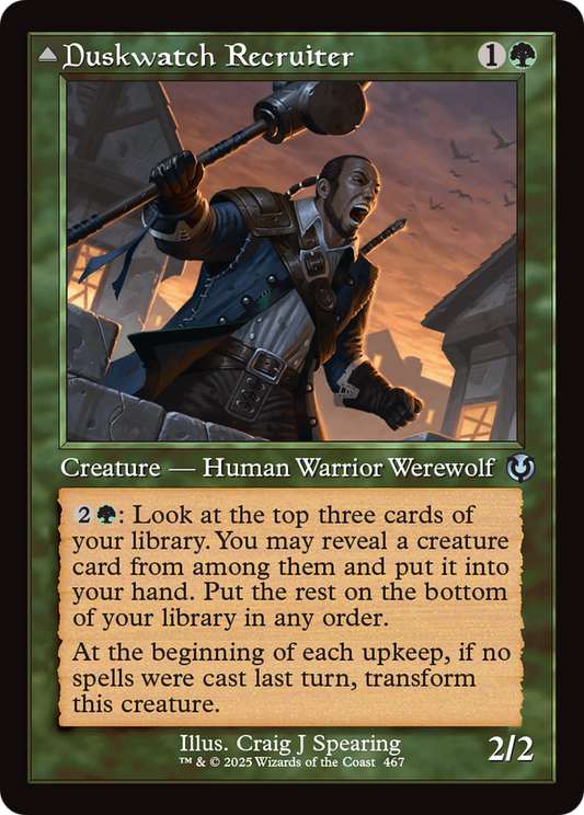 Duskwatch Recruiter // Krallenhorde Howler (INR-467) - Innistrad Remastered Foil