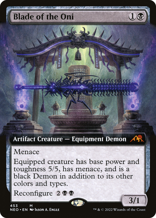 Blade of the Oni (NEO-453) - Kamigawa: Neon Dynasty: (Extended Art) Foil