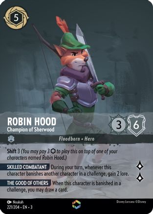 Robin Hood - Champion of Sherwood (Enchanted) (221/204) - Into the Inklands Holofoil