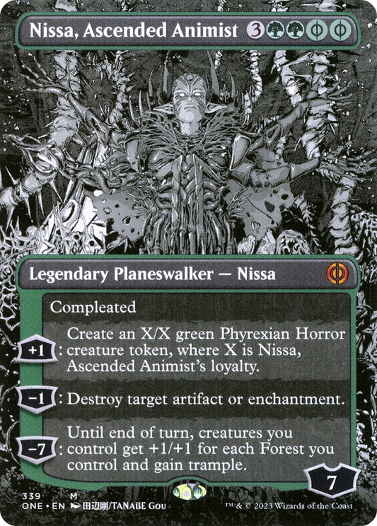 Nissa, Ascended Animist (ONE-339) - Phyrexia: All Will Be One: (Showcase) (Borderless)