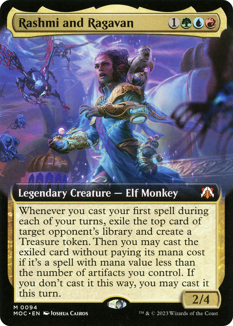 Rashmi and Ragavan (MOC-094) - March of the Machine Commander: (Extended Art) Foil
