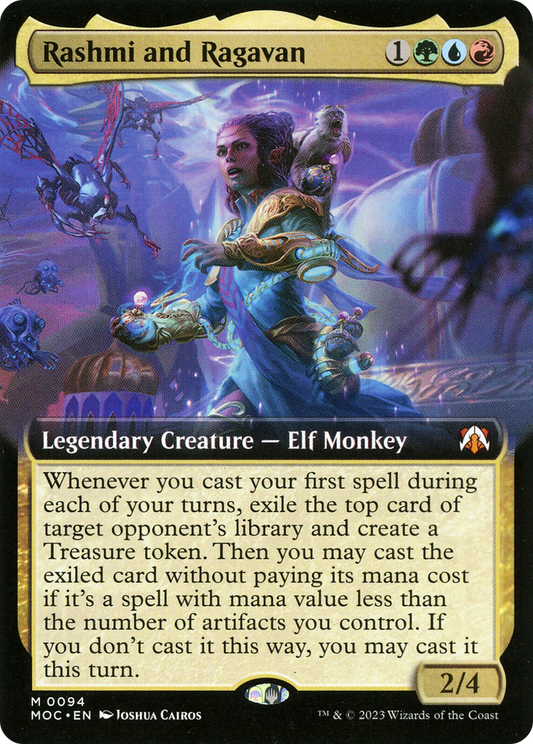Rashmi and Ragavan (MOC-094) - March of the Machine Commander: (Extended Art) Foil