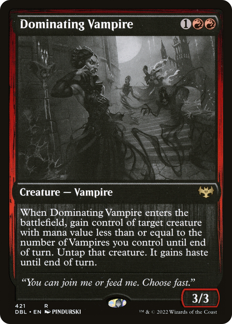 Dominating Vampire (DBL-421) - Innistrad: Double Feature Foil