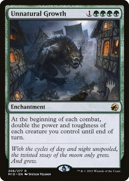 Unnatural Growth (PPMID-206) - Innistrad: Midnight Hunt Promos Foil