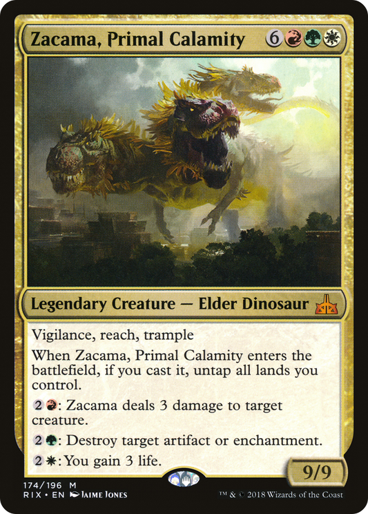 Zacama, Primal Calamity (RIX-174) - Rivals of Ixalan Foil