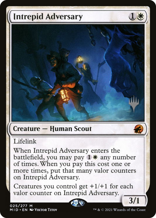Intrepid Adversary (PPMID-25P) - Innistrad: Midnight Hunt Promos Foil