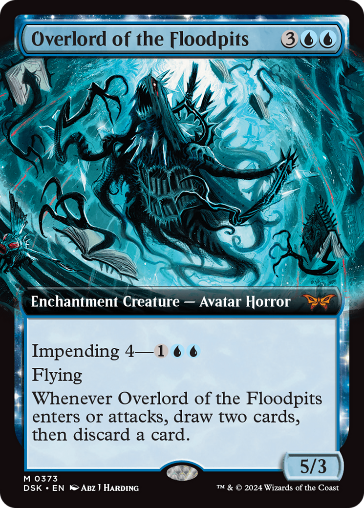 Overlord of the Floodpits (DSK-373) - Duskmourn: House of Horror: (Extended Art, enchantment)