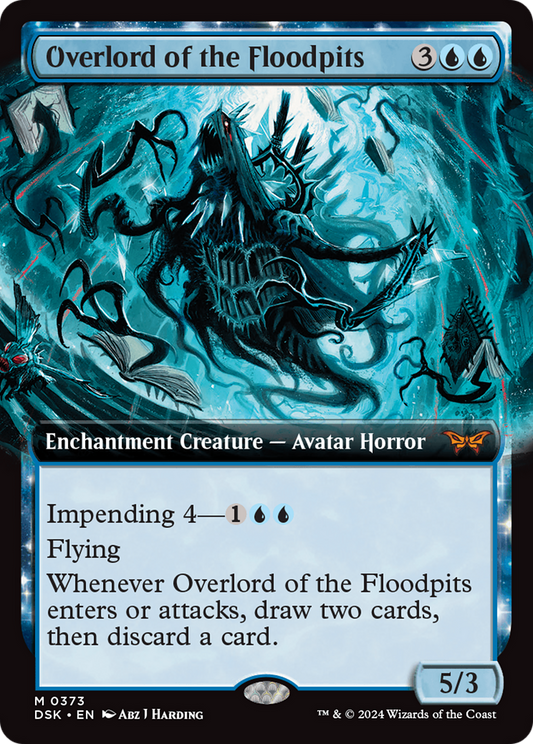 Overlord of the Floodpits (DSK-373) - Duskmourn: House of Horror: (Extended Art, enchantment)