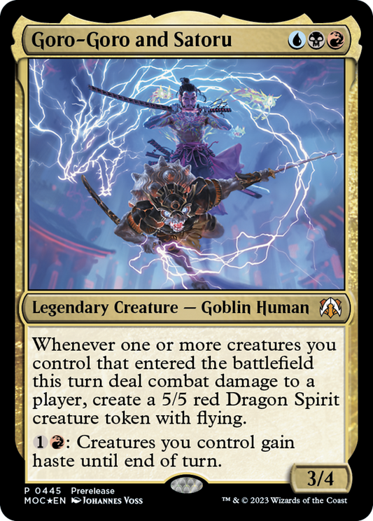 Goro-Goro and Satoru (PRE-445) - March of the Machine Commander Foil