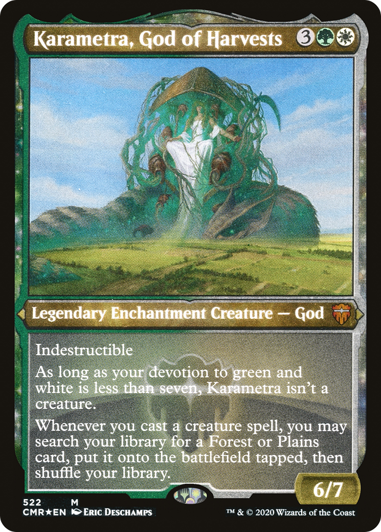 Karametra, God of Harvests (CMR-522) - Commander Legends: (enchantment) Foil