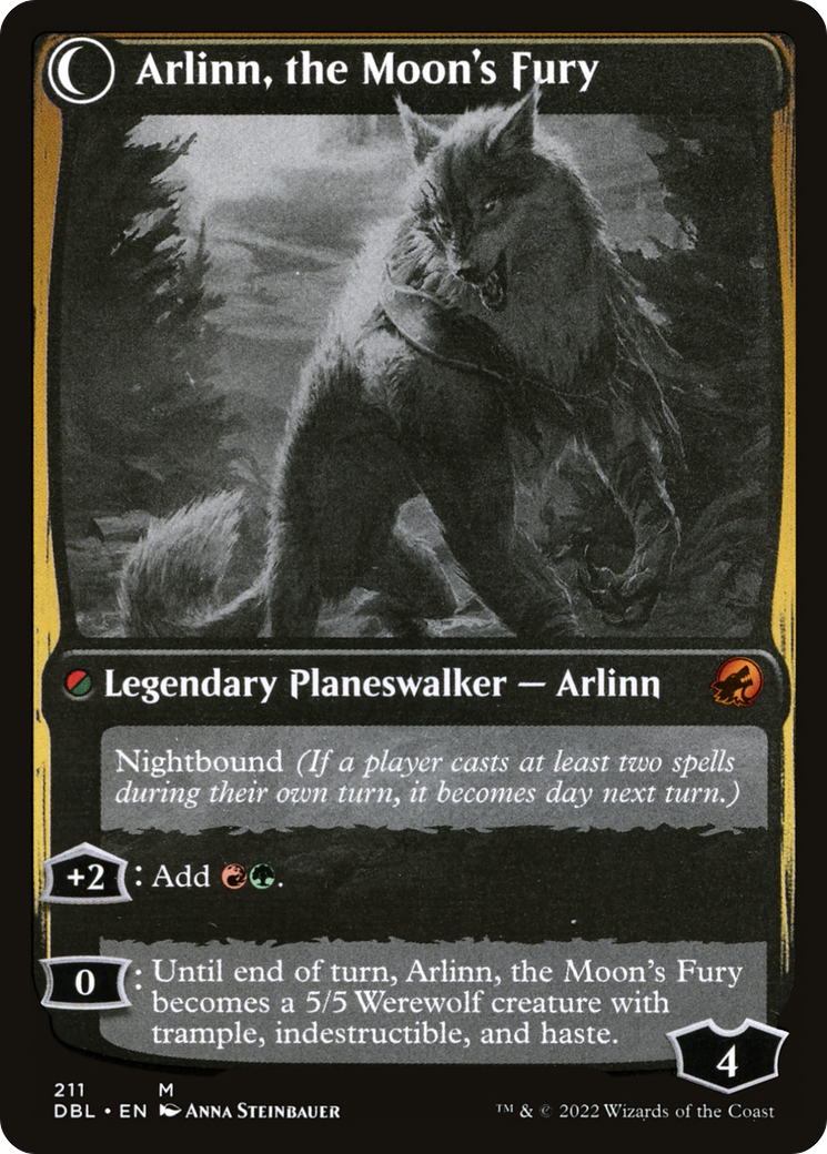 Arlinn, the Pack's Hope // Arlinn, the Moon's Fury (DBL-211) - Innistrad: Double Feature: (Double Faced Transform)