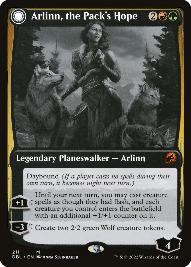 Arlinn, the Pack's Hope // Arlinn, the Moon's Fury (DBL-211) - Innistrad: Double Feature: (Double Faced Transform)