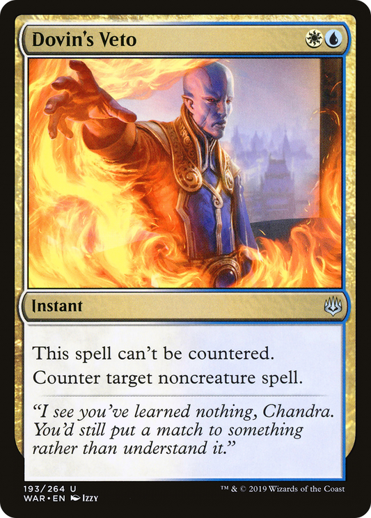 Dovin's Veto (WAR-193) - War of the Spark Foil