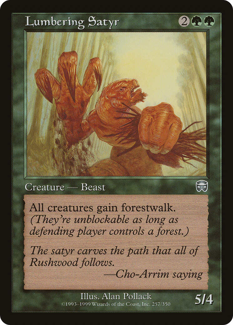 Lumbering Satyr (MMQ-257) - Mercadian Masques Foil