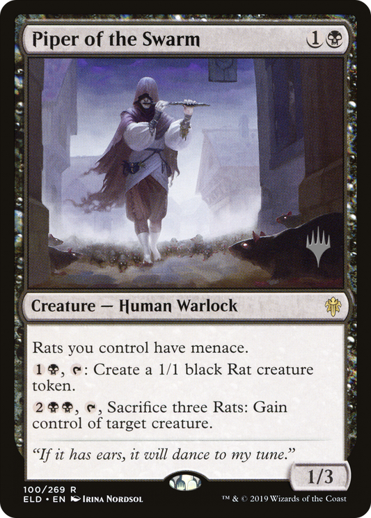 Piper of the Swarm (PPELD-100) - Throne of Eldraine Promos
