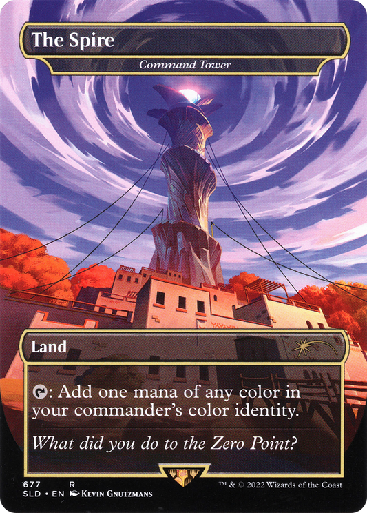 Command Tower (SLD-677) - Secret Lair Drop / The Spire (Borderless) Foil
