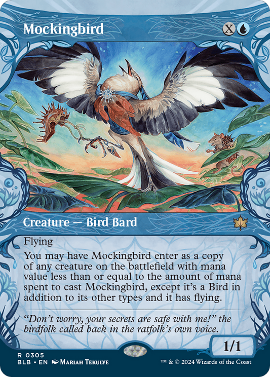 Mockingbird (BLB-305) - Bloomburrow: (Showcase) (Borderless)