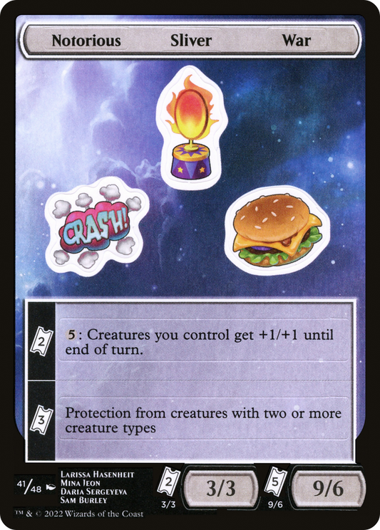 Notorious Sliver War (UNF-041) - Unfinity Sticker Sheets Foil