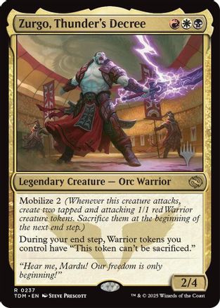 Zurgo, Thunder's Decree (PPTDM-237) - Promo Pack: Tarkir: Dragonstorm Foil