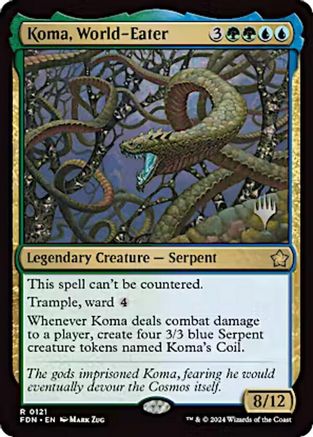 Koma, World-Eater (PPDFT-121) - Promo Pack: Aetherdrift Foil