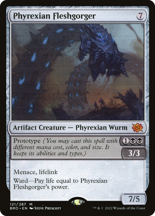 Phyrexian Fleshgorger (BRO-121) - The Brothers' War Foil