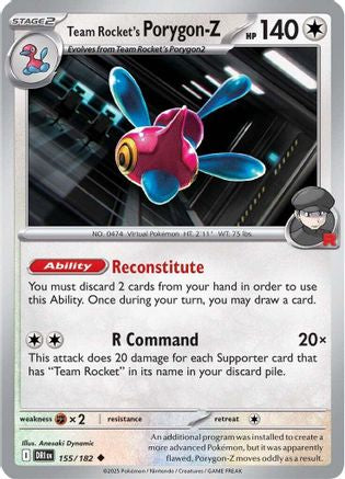 Team Rocket's Porygon-Z 155  SV10 Destined Rivals - Uncommon
