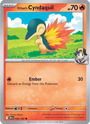Ethan's Cyndaquil 032  SV10 Destined Rivals - Common