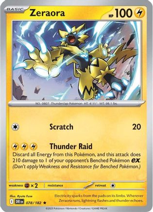 Zeraora 078  - Holofoil SV10 Destined Rivals - Rare